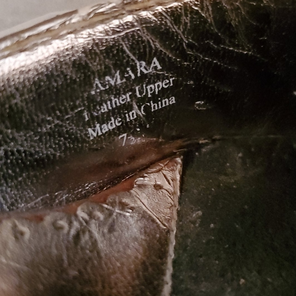 J. Rene Pewter & Silver Scroll Print Mule - image 5